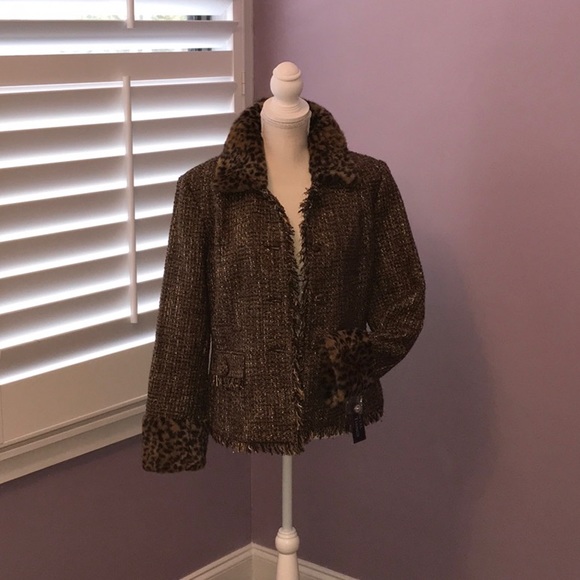 Fundamental Things. Jacket with faux fur trim. - Picture 1 of 8